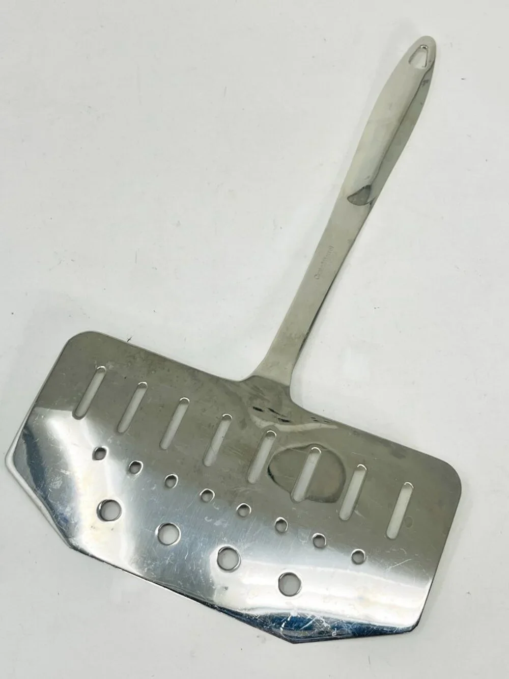 All Clad for Crate & Barrel Fish Turner Wide Spatula Stainless Steel Slotted